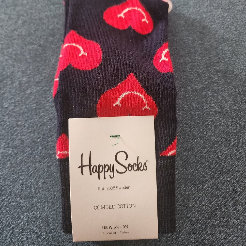 Happy Socks Smiling Hearts W 5 1/2 - 9 1/2